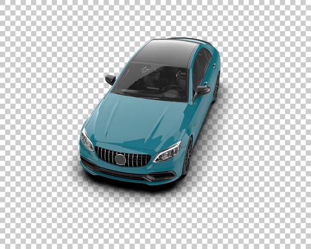 Ilustración de renderización 3D de automóviles modernos aislados en el fondo