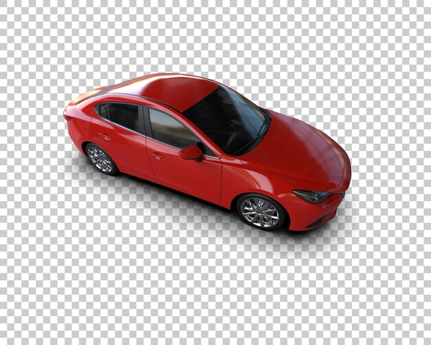 Ilustración de renderización 3D de automóviles modernos aislados en el fondo