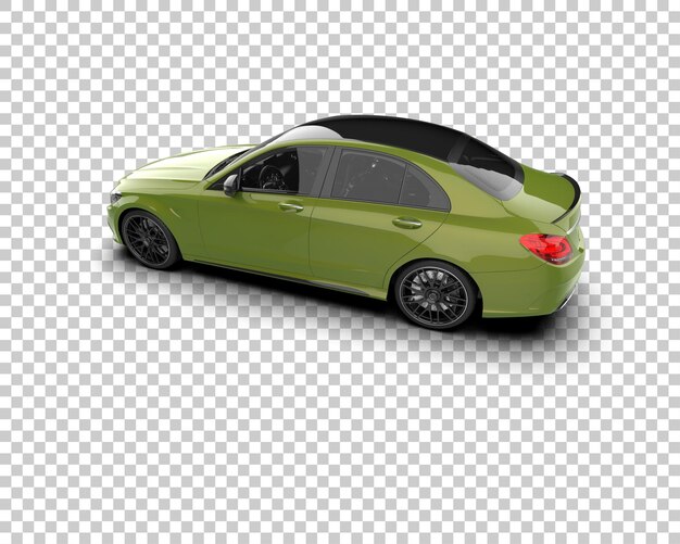 Ilustración de renderización 3D de automóviles modernos aislados en el fondo