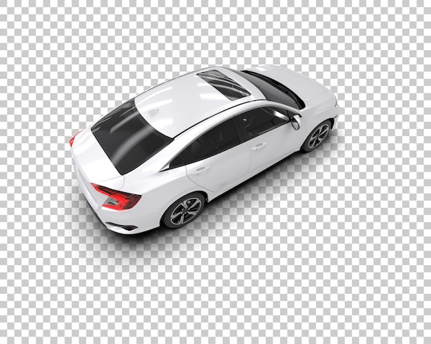 Ilustración de renderización 3D de automóviles modernos aislados en el fondo