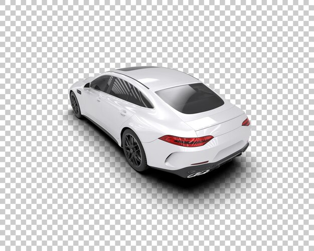 Ilustración de renderización 3D de automóviles modernos aislados en el fondo