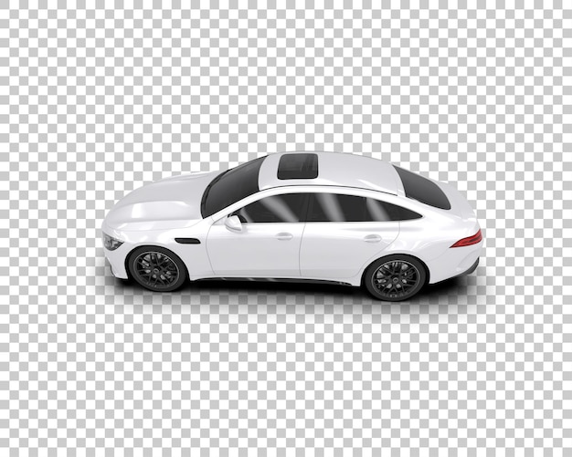 Ilustración de renderización 3D de automóviles modernos aislados en el fondo