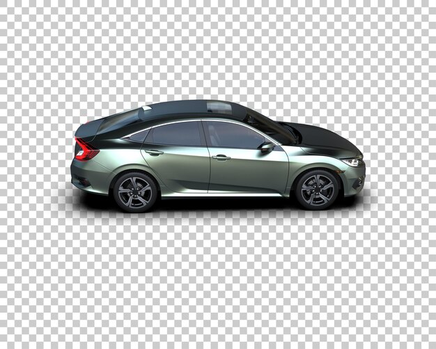 Ilustración de renderización 3D de automóviles modernos aislados en el fondo