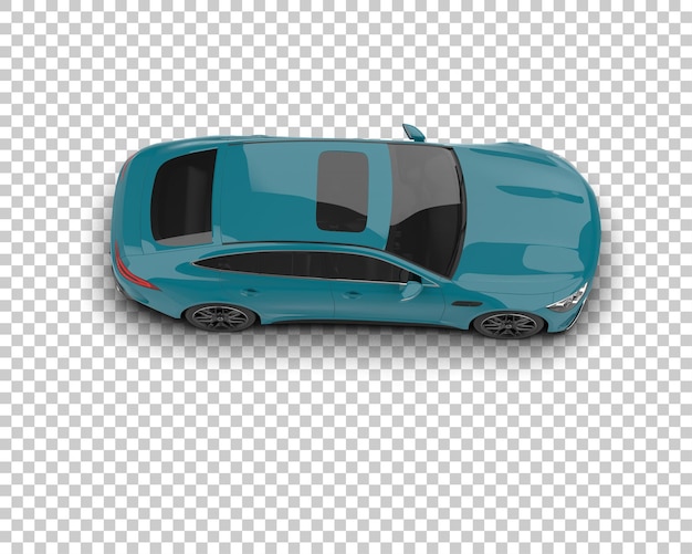 Ilustración de renderización 3D de automóviles modernos aislados en el fondo