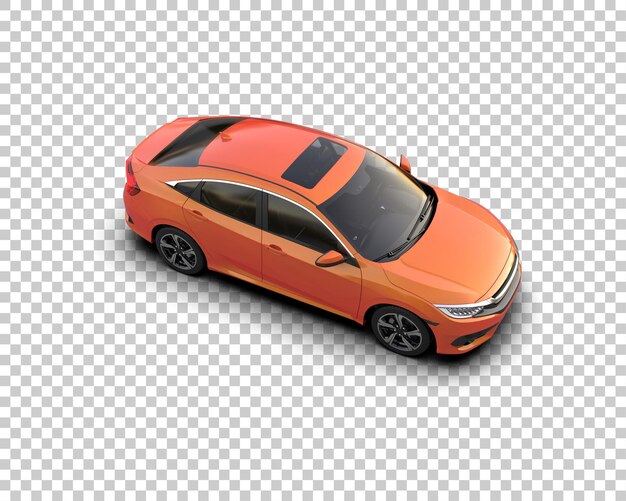 Ilustración de renderización 3D de automóviles modernos aislados en el fondo