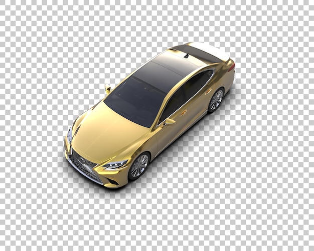 Ilustración de renderización 3D de automóviles modernos aislados en el fondo