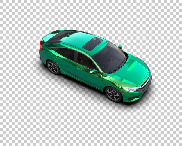 Ilustración de renderización 3D de automóviles modernos aislados en el fondo