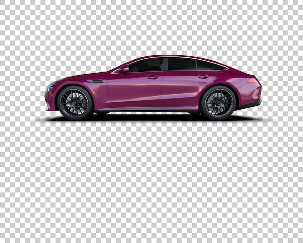 Ilustración de renderización 3D de automóviles modernos aislados en el fondo