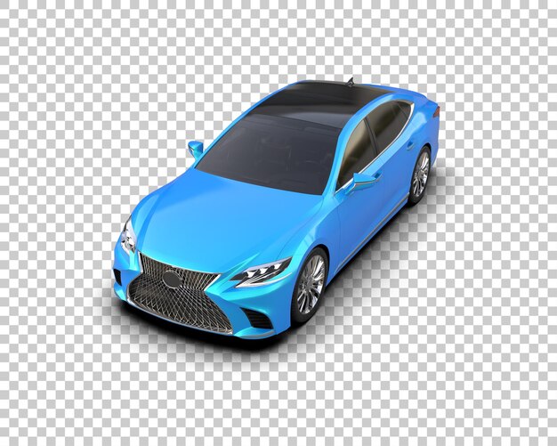 Ilustración de renderización 3D de automóviles modernos aislados en el fondo