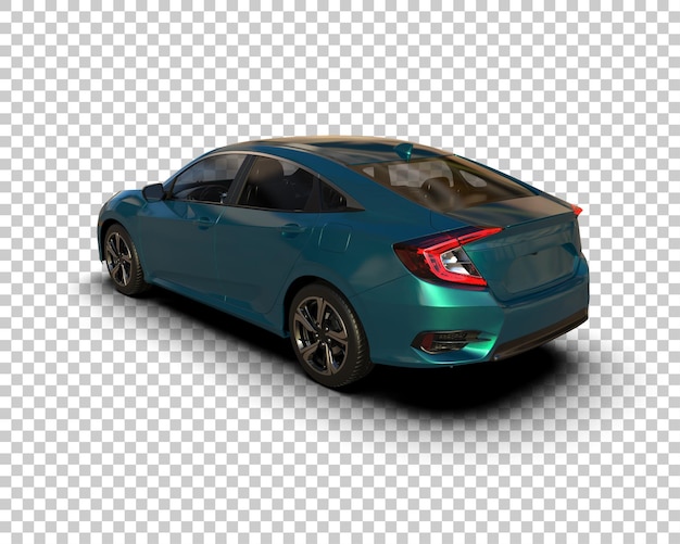 Ilustración de renderización 3D de automóviles modernos aislados en el fondo