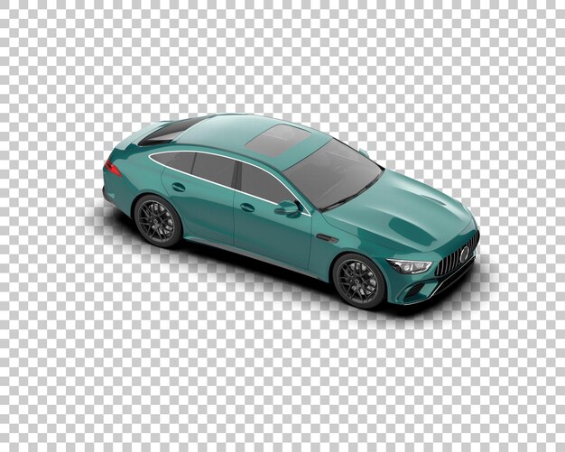 Ilustración de renderización 3D de automóviles modernos aislados en el fondo