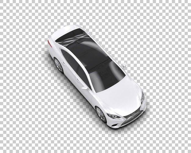 Ilustración de renderización 3D de automóviles modernos aislados en el fondo