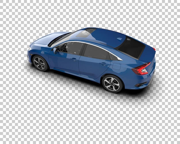 Ilustración de renderización 3D de automóviles modernos aislados en el fondo