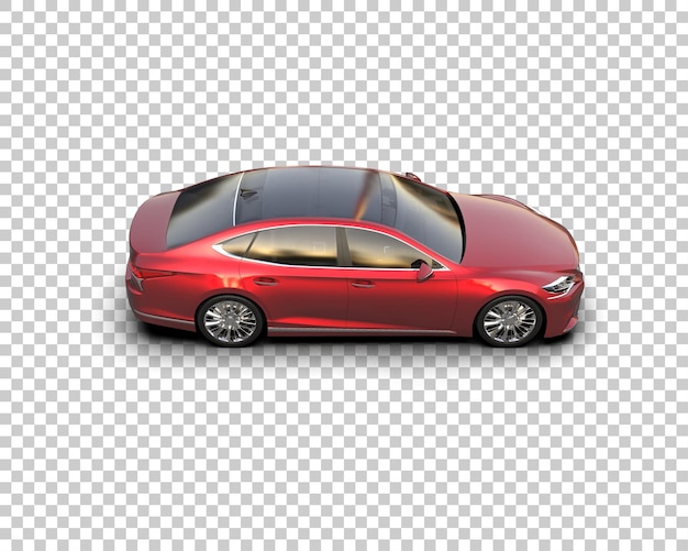 Ilustración de renderización 3D de automóviles modernos aislados en el fondo