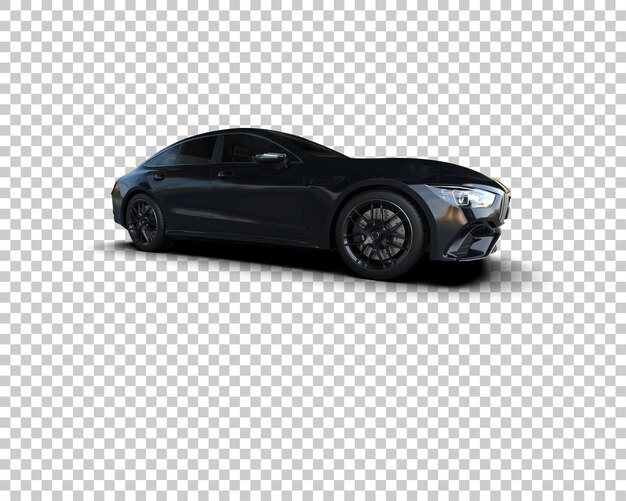 Ilustración de renderización 3D de automóviles modernos aislados en el fondo