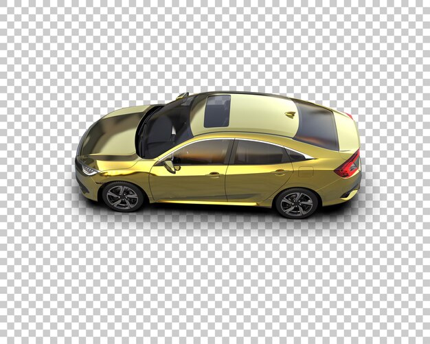 Ilustración de renderización 3D de automóviles modernos aislados en el fondo