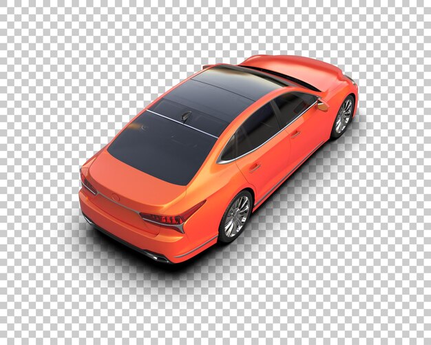 Ilustración de renderización 3D de automóviles modernos aislados en el fondo