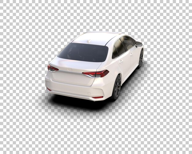 Ilustración de renderización 3D de automóviles modernos aislados en el fondo