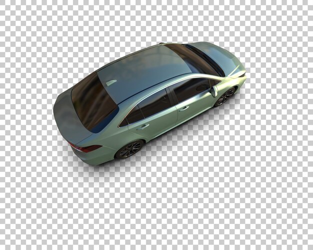 Ilustración de renderización 3D de automóviles modernos aislados en el fondo