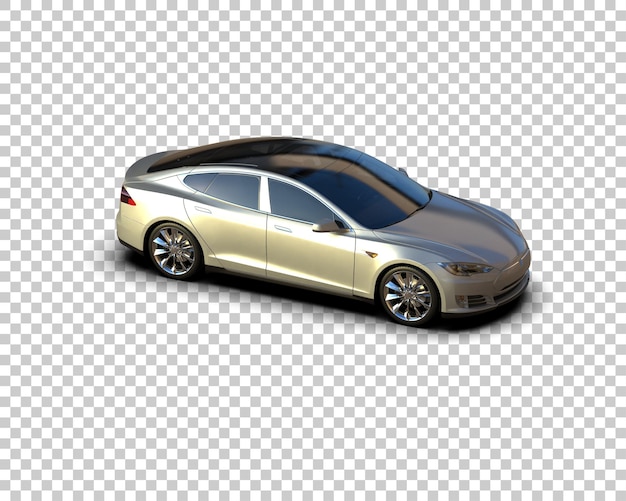 Ilustración de renderización 3D de automóviles modernos aislados en el fondo