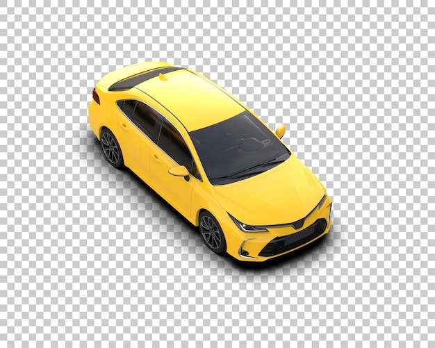 Ilustración de renderización 3D de automóviles modernos aislados en el fondo