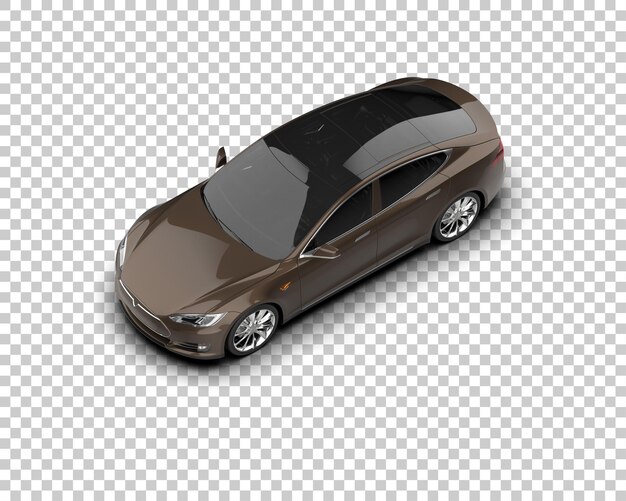 Ilustración de renderización 3D de automóviles modernos aislados en el fondo