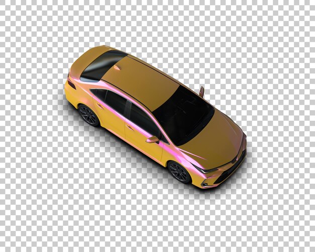 Ilustración de renderización 3D de automóviles modernos aislados en el fondo