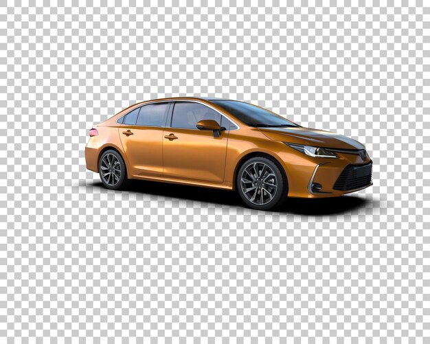 Ilustración de renderización 3D de automóviles modernos aislados en el fondo