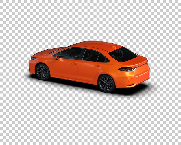 Ilustración de renderización 3D de automóviles modernos aislados en el fondo