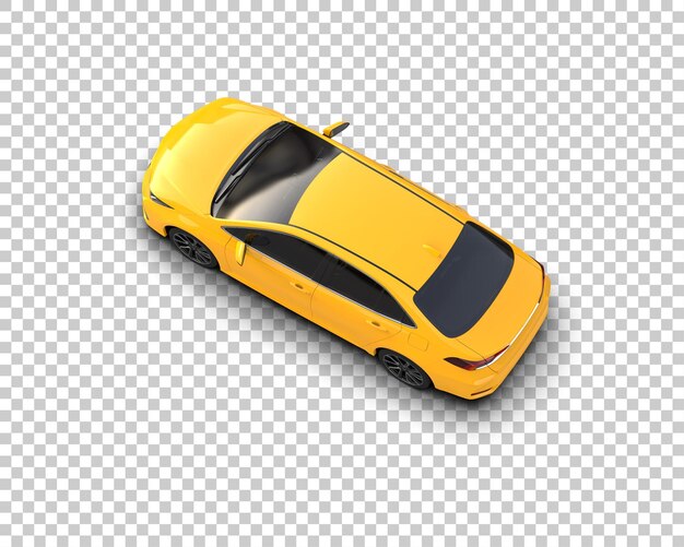 Ilustración de renderización 3D de automóviles modernos aislados en el fondo