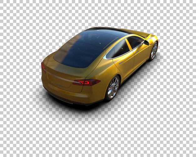 Ilustración de renderización 3D de automóviles modernos aislados en el fondo