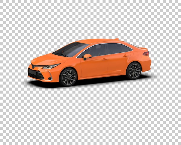 Ilustración de renderización 3D de automóviles modernos aislados en el fondo