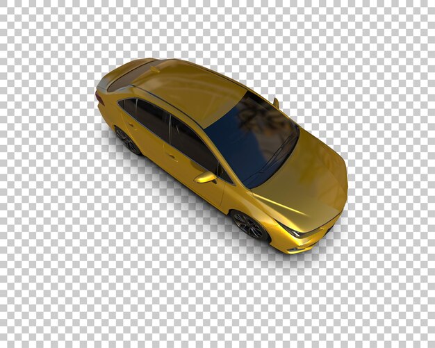 Ilustración de renderización 3D de automóviles modernos aislados en el fondo