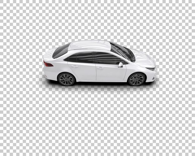 Ilustración de renderización 3D de automóviles modernos aislados en el fondo