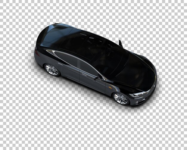 Ilustración de renderización 3D de automóviles modernos aislados en el fondo