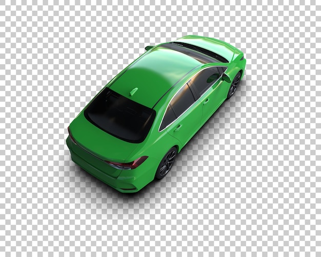 Ilustración de renderización 3D de automóviles modernos aislados en el fondo