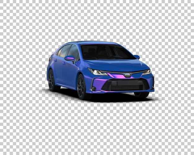Ilustración de renderización 3D de automóviles modernos aislados en el fondo