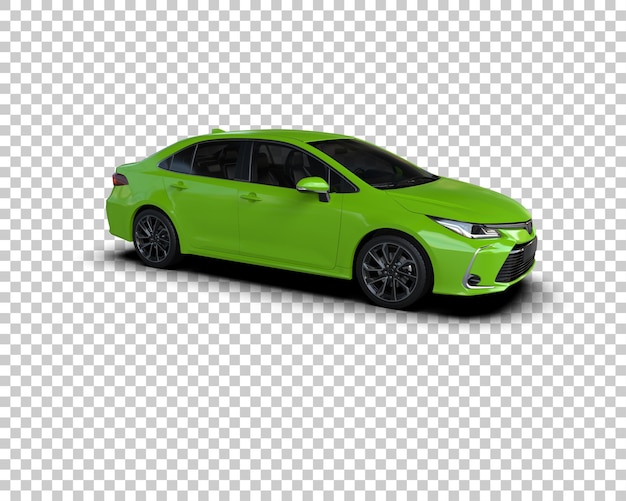 Ilustración de renderización 3D de automóviles modernos aislados en el fondo