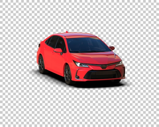 Ilustración de renderización 3D de automóviles modernos aislados en el fondo