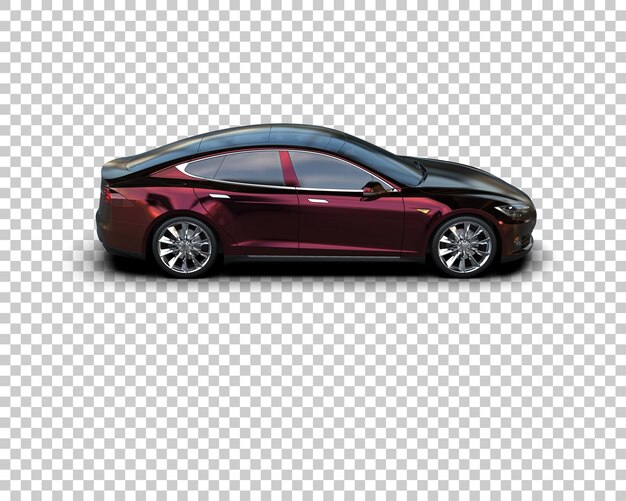 Ilustración de renderización 3D de automóviles modernos aislados en el fondo