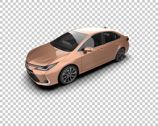 Ilustración de renderización 3D de automóviles modernos aislados en el fondo