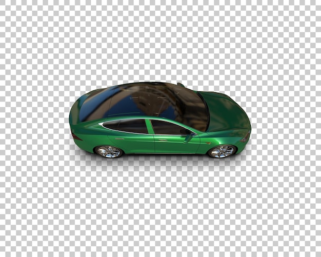Ilustración de renderización 3D de automóviles modernos aislados en el fondo