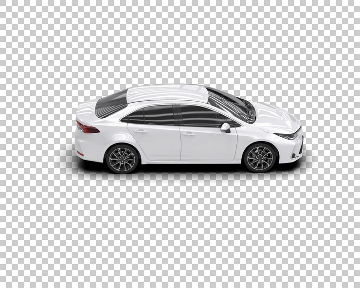 PSD ilustración de renderización 3d de automóviles modernos aislados en el fondo