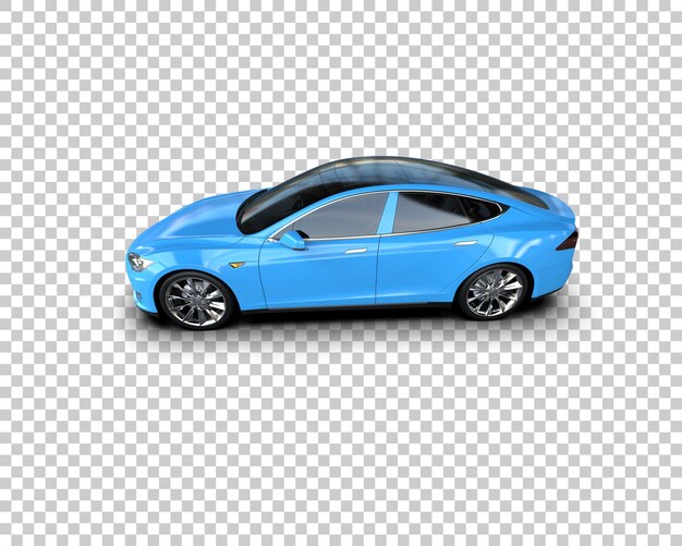Ilustración de renderización 3D de automóviles modernos aislados en el fondo