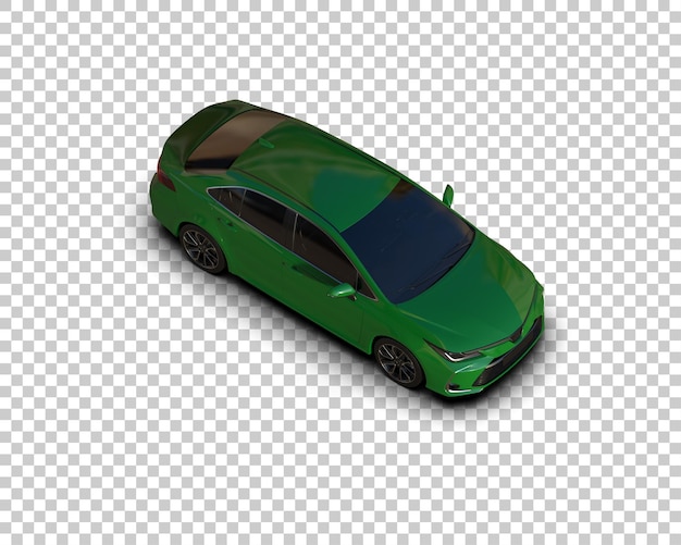 Ilustración de renderización 3D de automóviles modernos aislados en el fondo