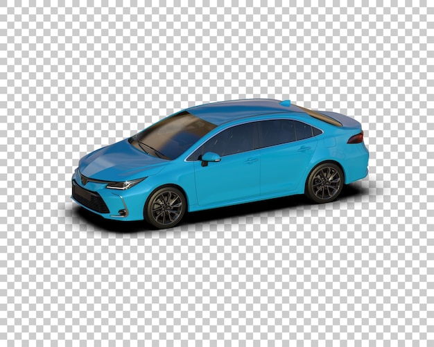 Ilustración de renderización 3D de automóviles modernos aislados en el fondo