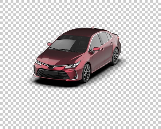 Ilustración de renderización 3D de automóviles modernos aislados en el fondo