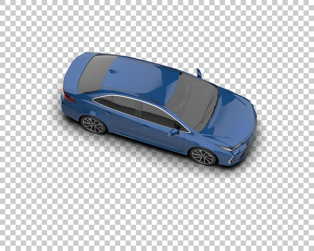 Ilustración de renderización 3D de automóviles modernos aislados en el fondo