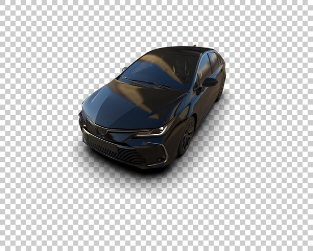 Ilustración de renderización 3D de automóviles modernos aislados en el fondo