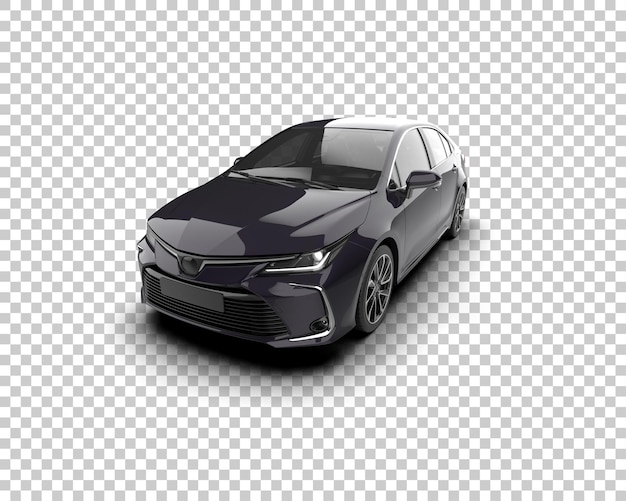 Ilustración de renderización 3D de automóviles modernos aislados en el fondo